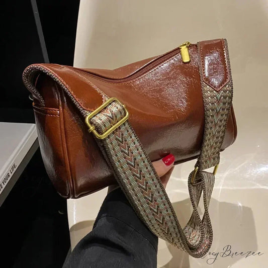 Vintage Wide Strap Crossbody Shoulder Bag shoulder-250126