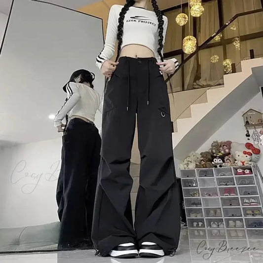 Vintage Y2K Cargo Streetwear Pants Black / M pants-241228