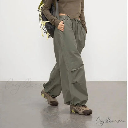 Vintage Y2K Harajuku Parachute Pants pants-241228