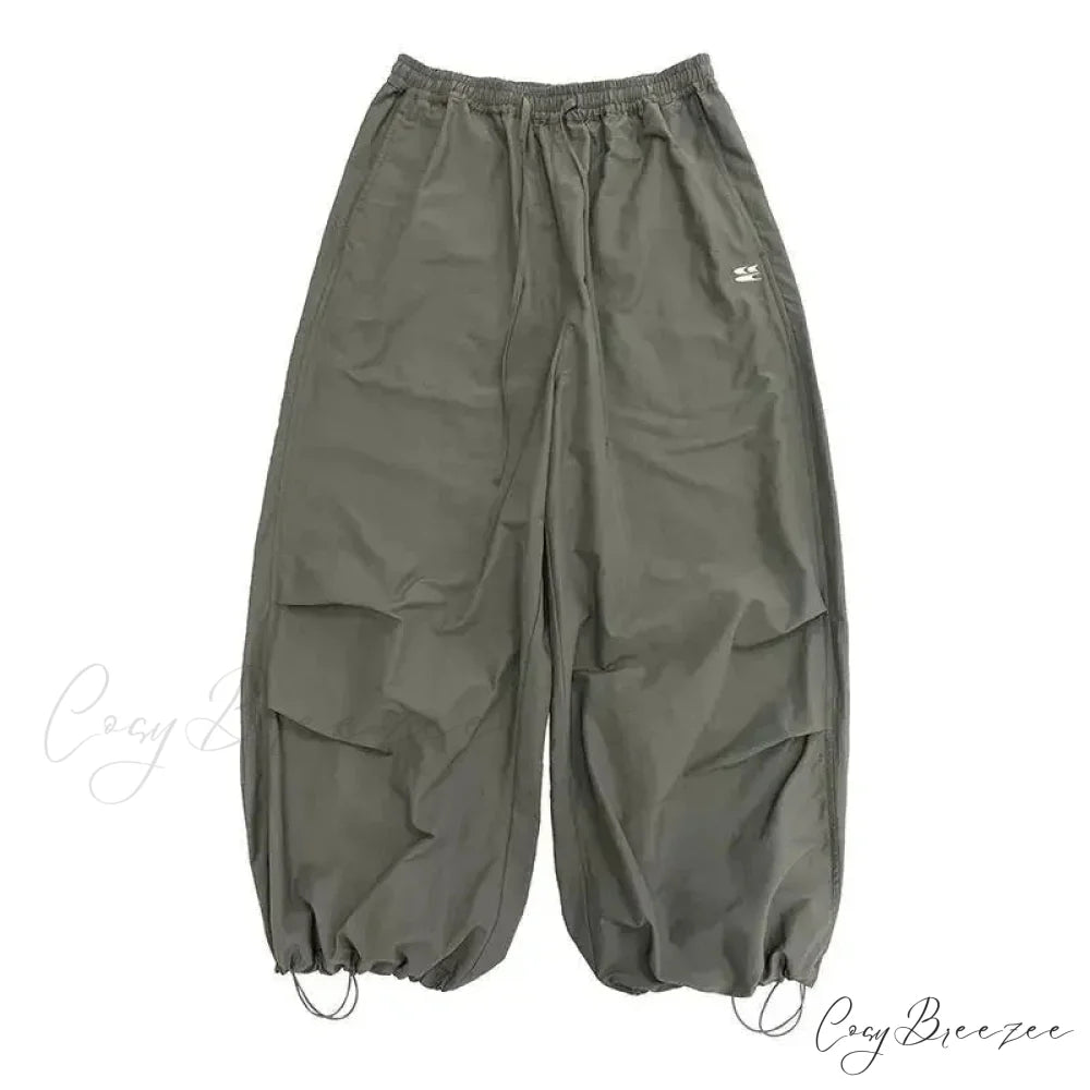 Vintage Y2K Harajuku Parachute Pants pants-241228