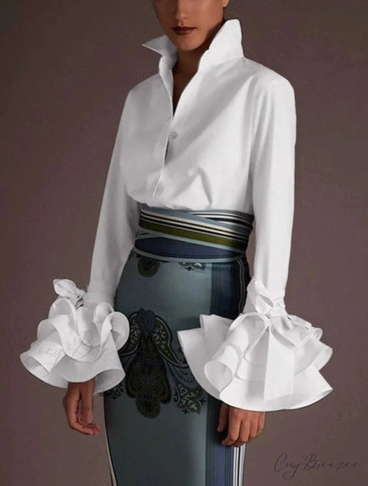 VLADA ELEGANT TOP S / A-White