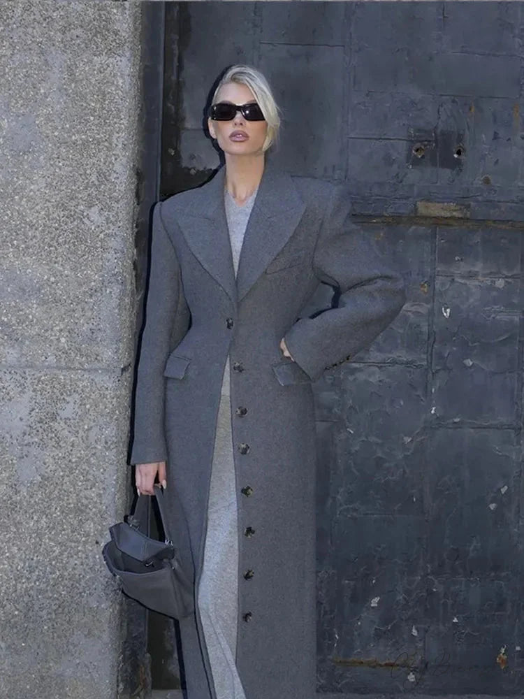 Waist Up Single Breasted Wool Coat coats-241228