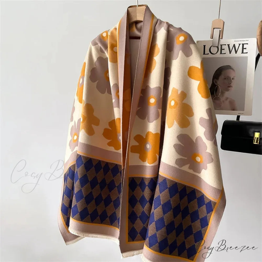Warm Cashmere Shawl Blanket Scarf scarf-241228