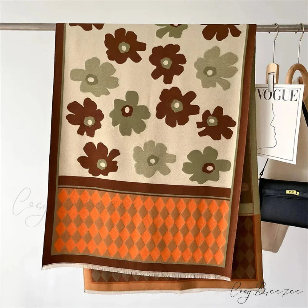 Warm Cashmere Shawl Blanket Scarf Color4 scarf-241228