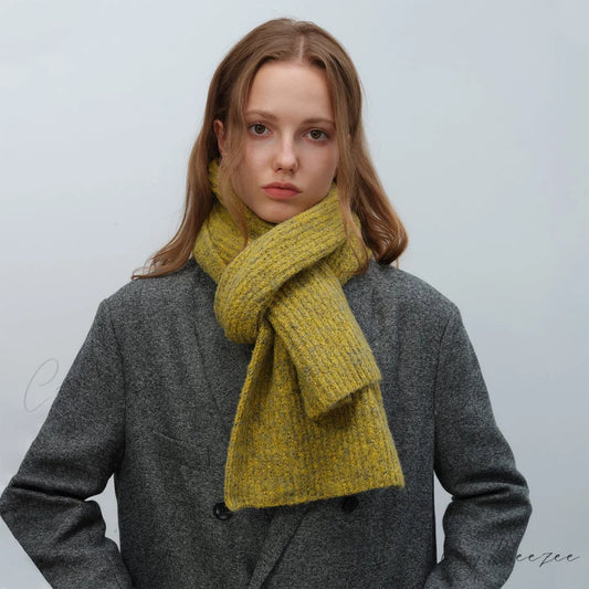 Warm Fashionable Cozy Elegant Multi-color Gradient Thick Comfortable Scarf White