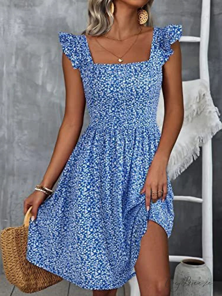 Warm-Season Gown Flowered Ruffle with and Design Trim S / Pink