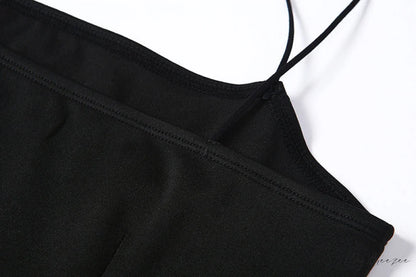 Warm-Season Long Women’s Sleeveless Elastic Gown Backless Split Robe