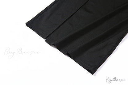 Warm-Season Long Women’s Sleeveless Elastic Gown Backless Split Robe