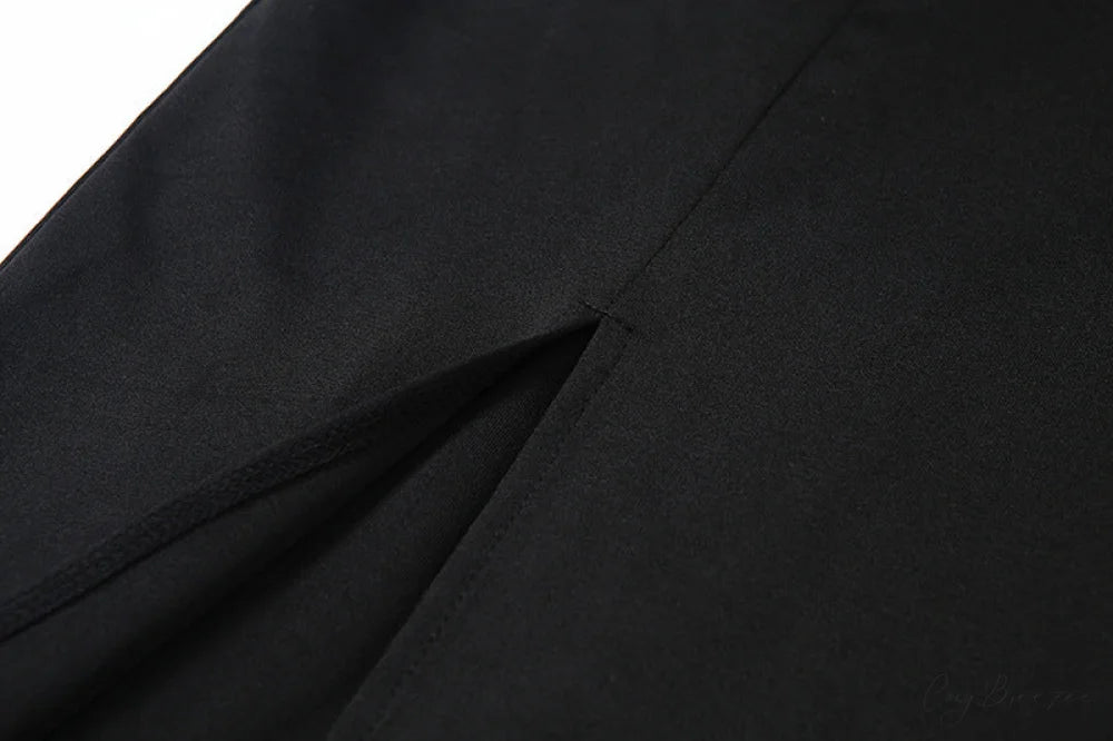 Warm-Season Long Women’s Sleeveless Elastic Gown Backless Split Robe