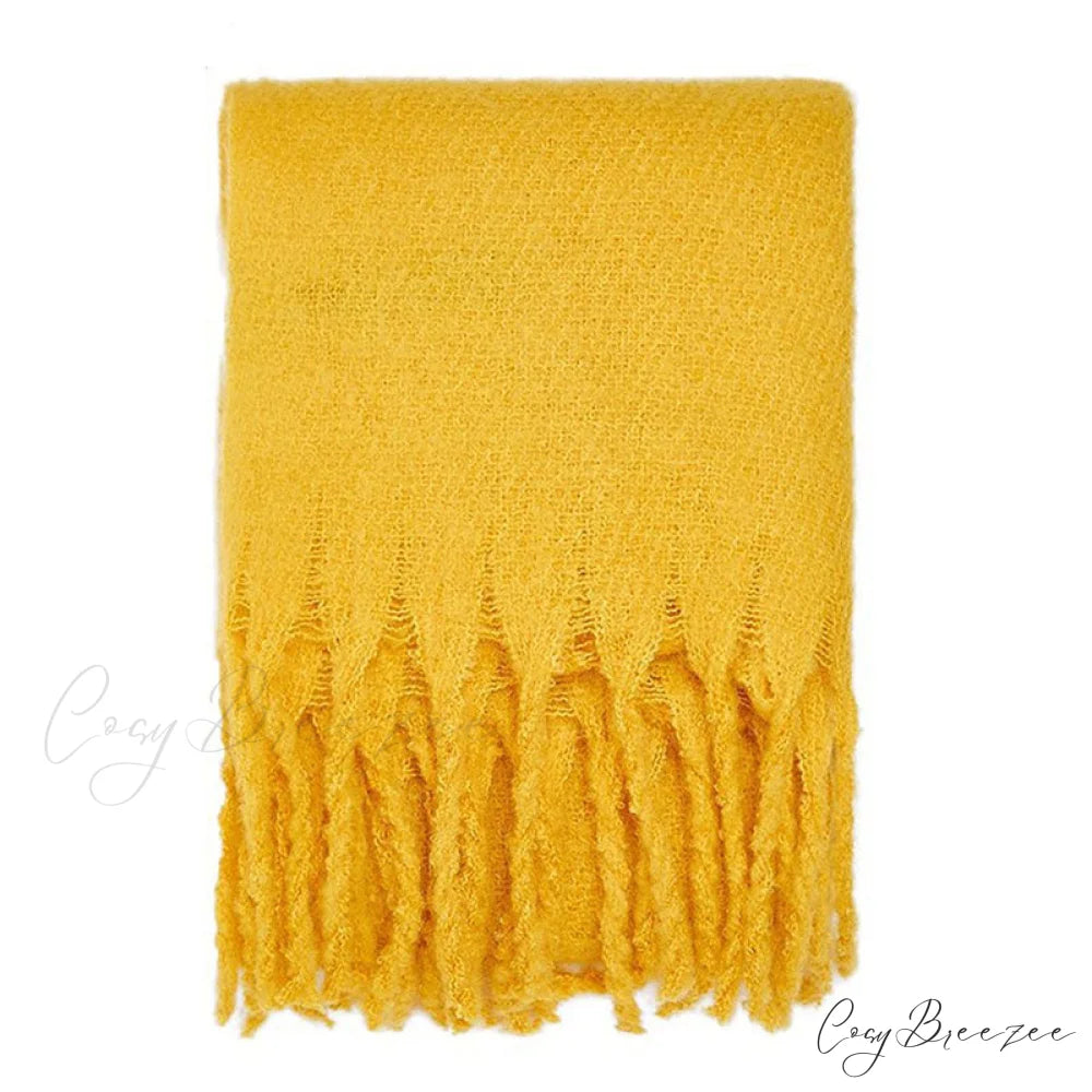 Warm Thick Cozy Elegant Stylish Chunky Soft Trendy Scarf Watermelon Red / 175cm以上