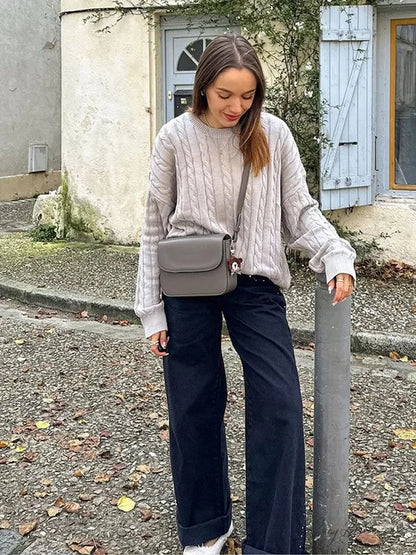 Warm Thick Round Neck Pullover Sweater swraters-241228