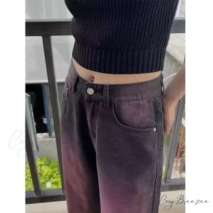 Washed Youth Fashion Literary Trend Loose High Street Harajuku Fashion Jean