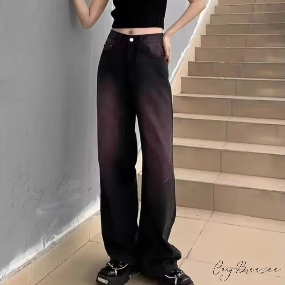 Washed Youth Fashion Literary Trend Loose High Street Harajuku Fashion Jean