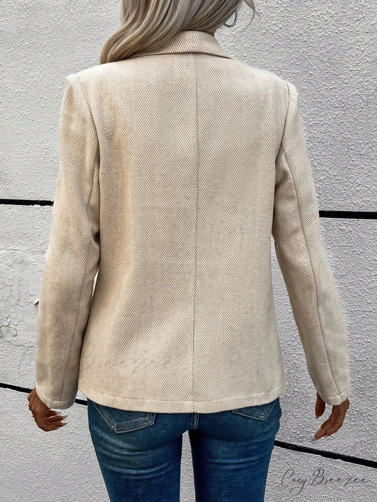 Waterfall Collar Open Front Coat