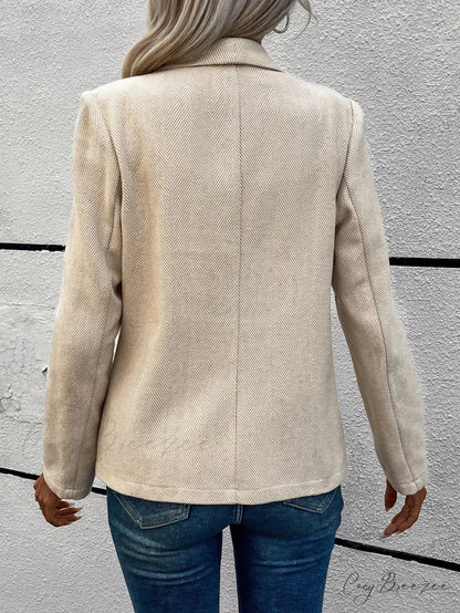 Waterfall Collar Open Front Coat
