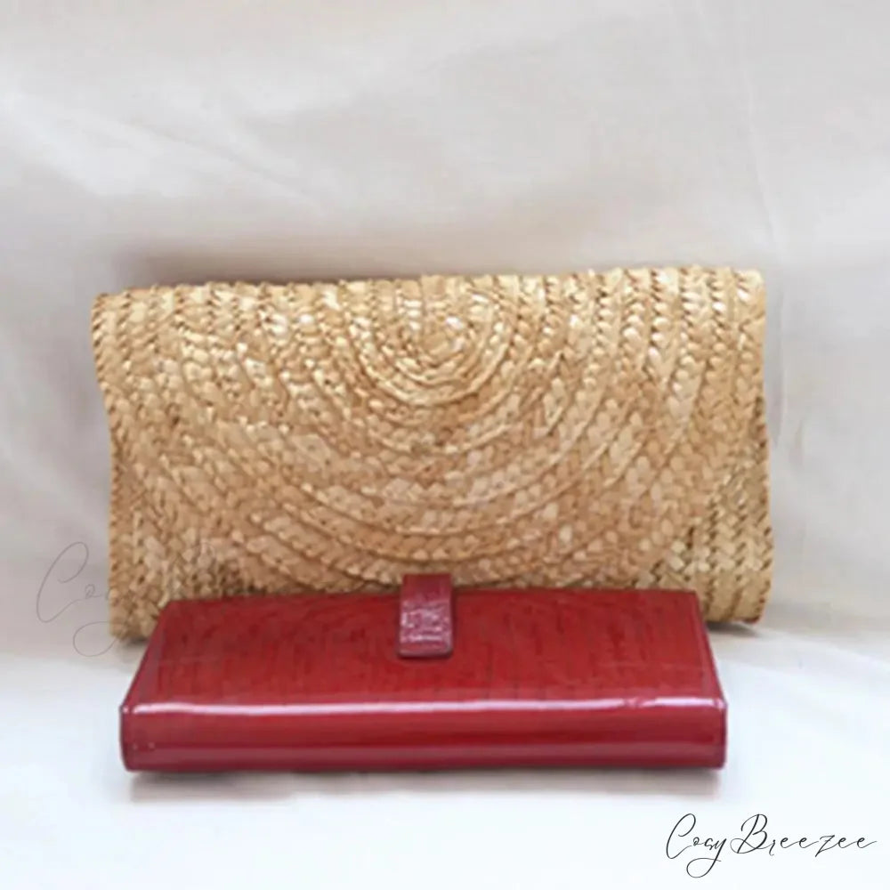 Wheat Straw Summer Handbag CHINA wristlet-250126