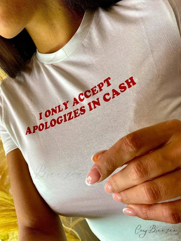 White Letter Throwback Print Tee WHITE / S t-shirt-250223