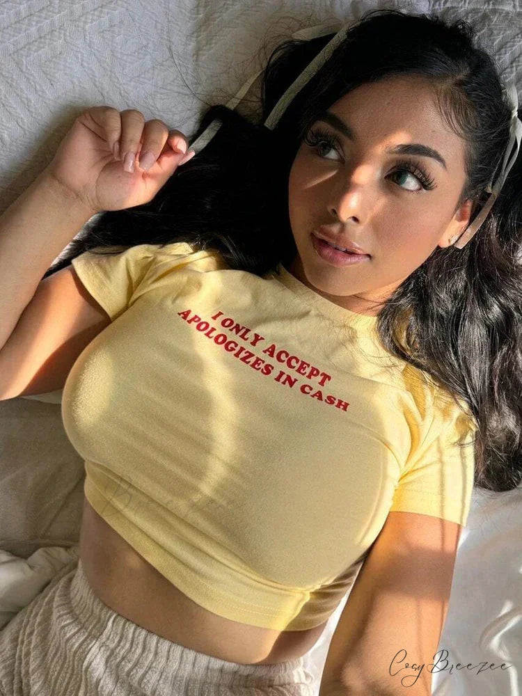 White Letter Throwback Print Tee t-shirt-250223