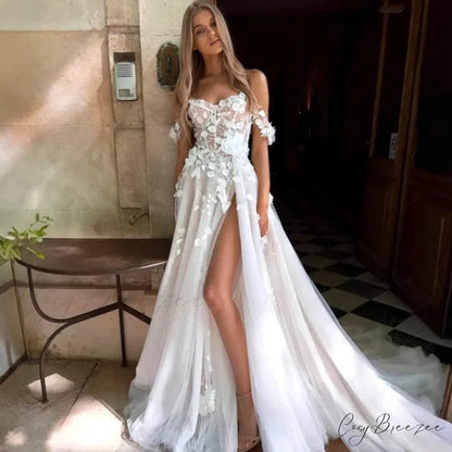 White Mermaid Lace Backless Wedding Dress white / US 2 weddingdress-250223