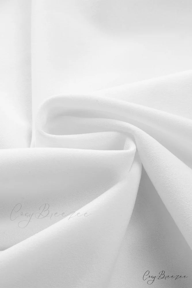 White Mock Sleeveless Solid Neck Top