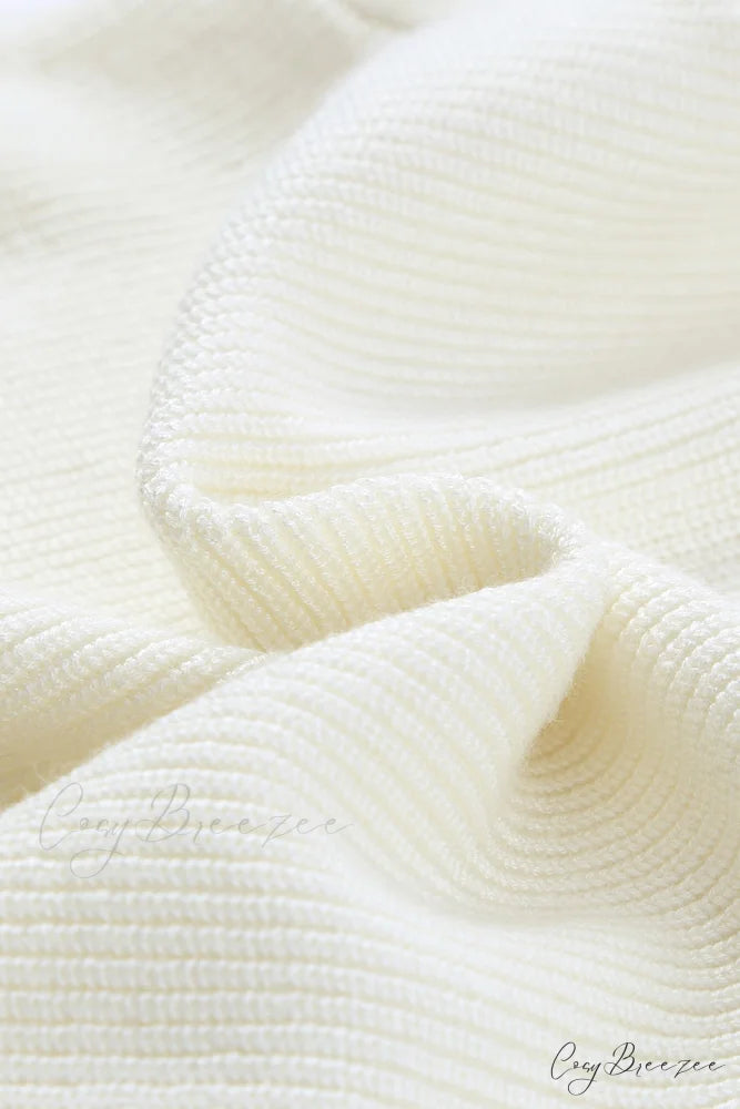 White Neck Knit Ribbed Halter Tank Cross Criss Top