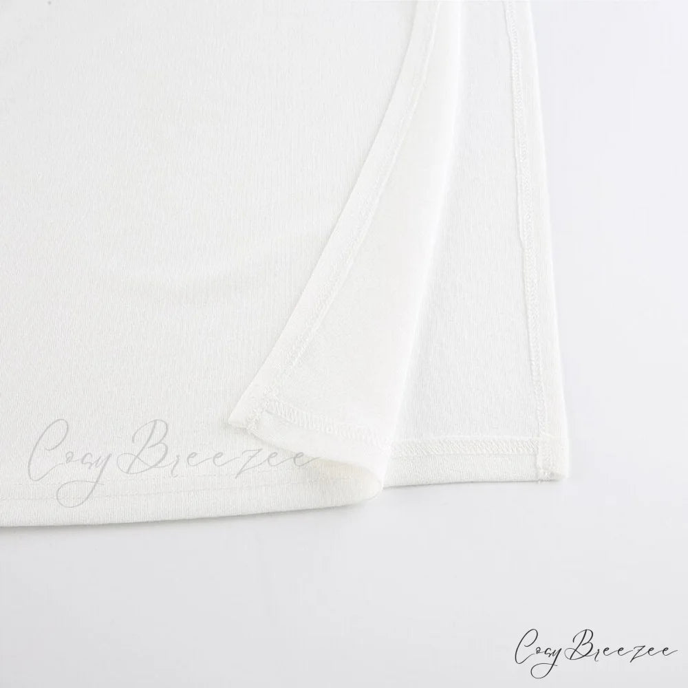 White Shoulder Parties - Women for Split Gown One for Gown and Full-Length Warm-Season Elegant Long Beachwear