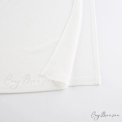 White Shoulder Parties - Women for Split Gown One for Gown and Full-Length Warm-Season Elegant Long Beachwear