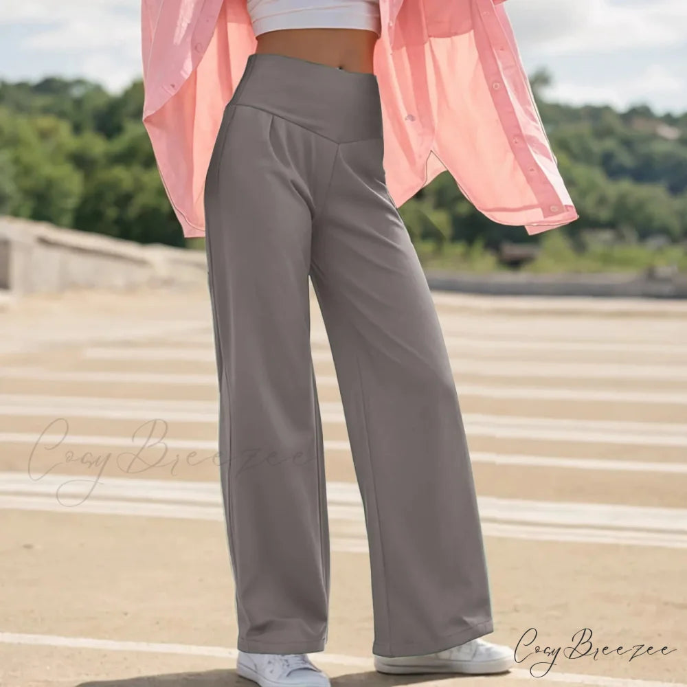Wide Leg Yoga Pants Khaki / S pants-241228