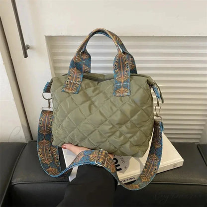 Wide Shoulder Belt Large Capacity Shopping Handbag handbag-250126