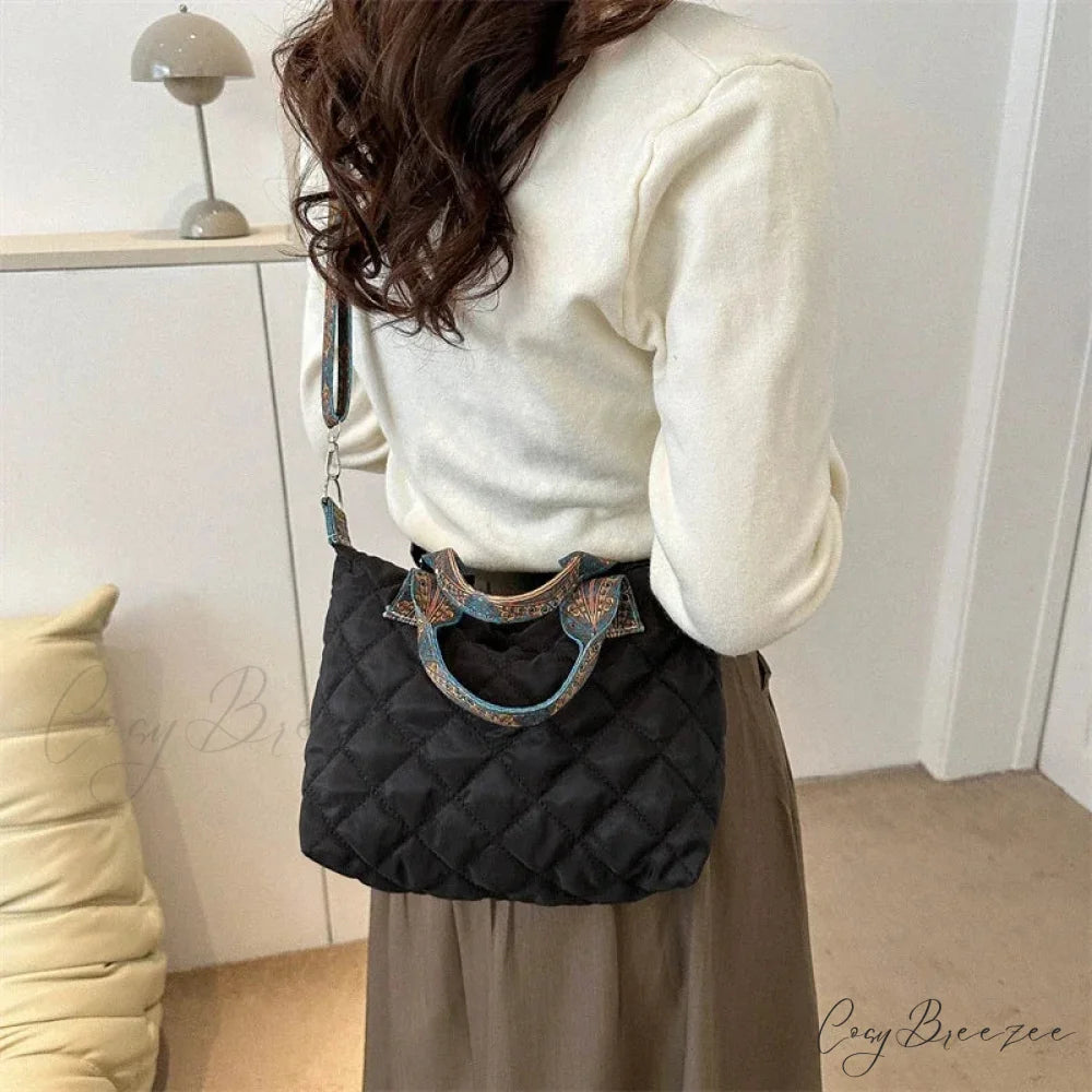 Wide Shoulder Belt Large Capacity Shopping Handbag handbag-250126