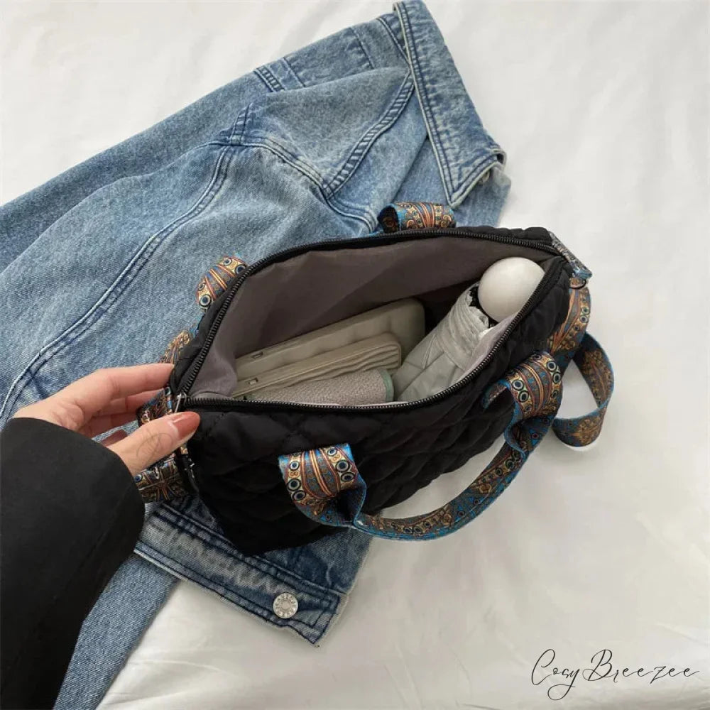 Wide Shoulder Belt Large Capacity Shopping Handbag handbag-250126