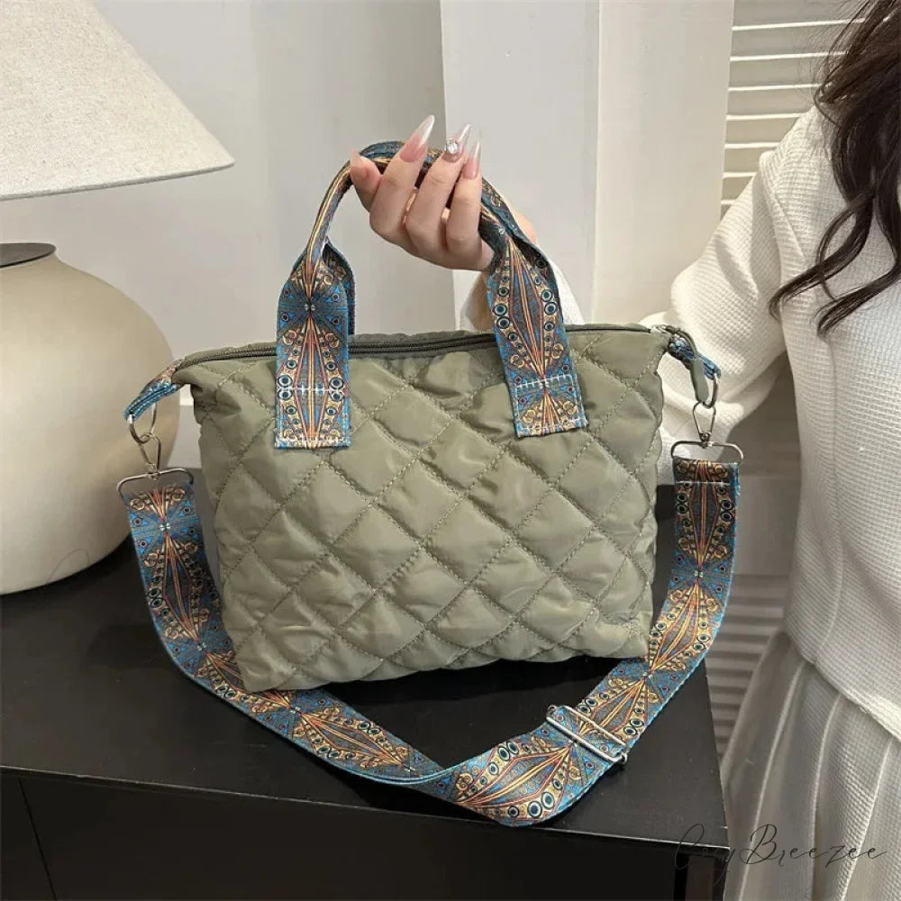 Wide Shoulder Belt Large Capacity Shopping Handbag handbag-250126