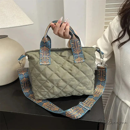 Wide Shoulder Belt Large Capacity Shopping Handbag handbag-250126