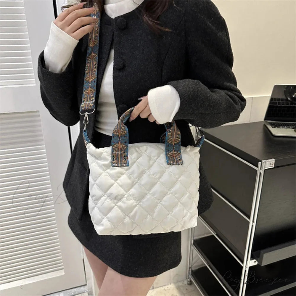 Wide Shoulder Belt Large Capacity Shopping Handbag handbag-250126
