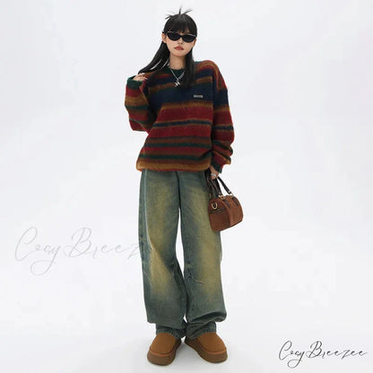 Wide Y2k Vintage Baggy Distressed Streetwear Denim Jean