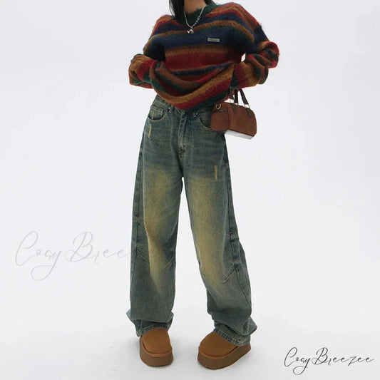 Wide Y2k Vintage Baggy Distressed Streetwear Denim Jean