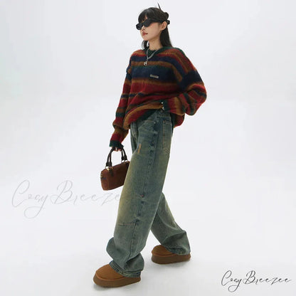 Wide Y2k Vintage Baggy Distressed Streetwear Denim Jean