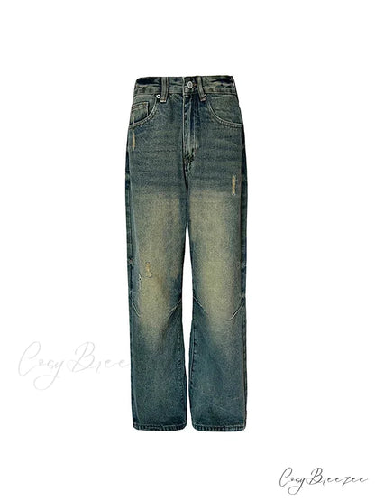 Wide Y2k Vintage Baggy Distressed Streetwear Denim Jean BLUE / XS