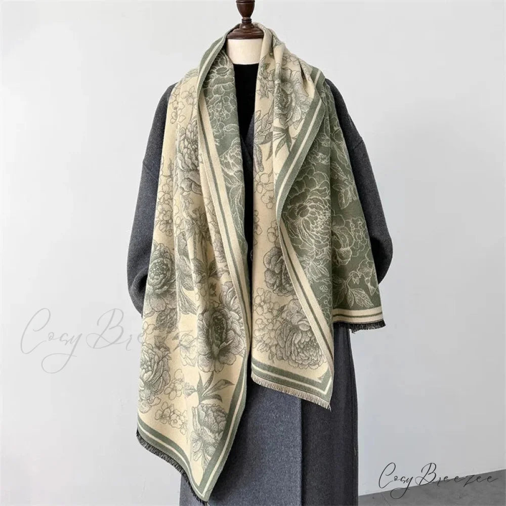 Winter Cashmere Pashmina Shawl Scarf black2 scarf-241228