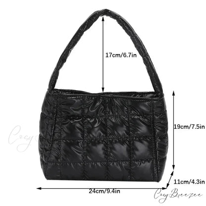 Winter Cotton Casual Tote Shoulder Handbag handbag-250126