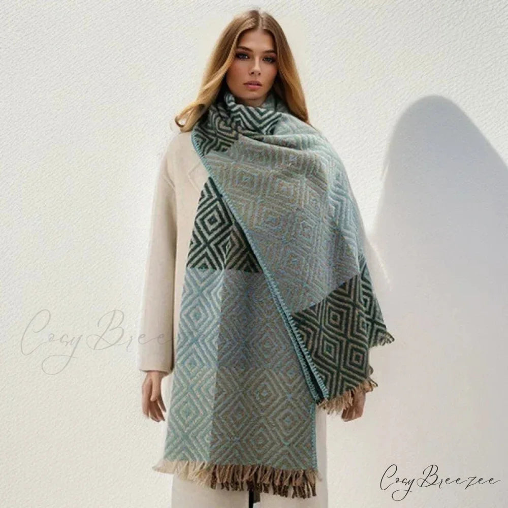 Winter Houndstooth Cashmere Scarf scarf-241228