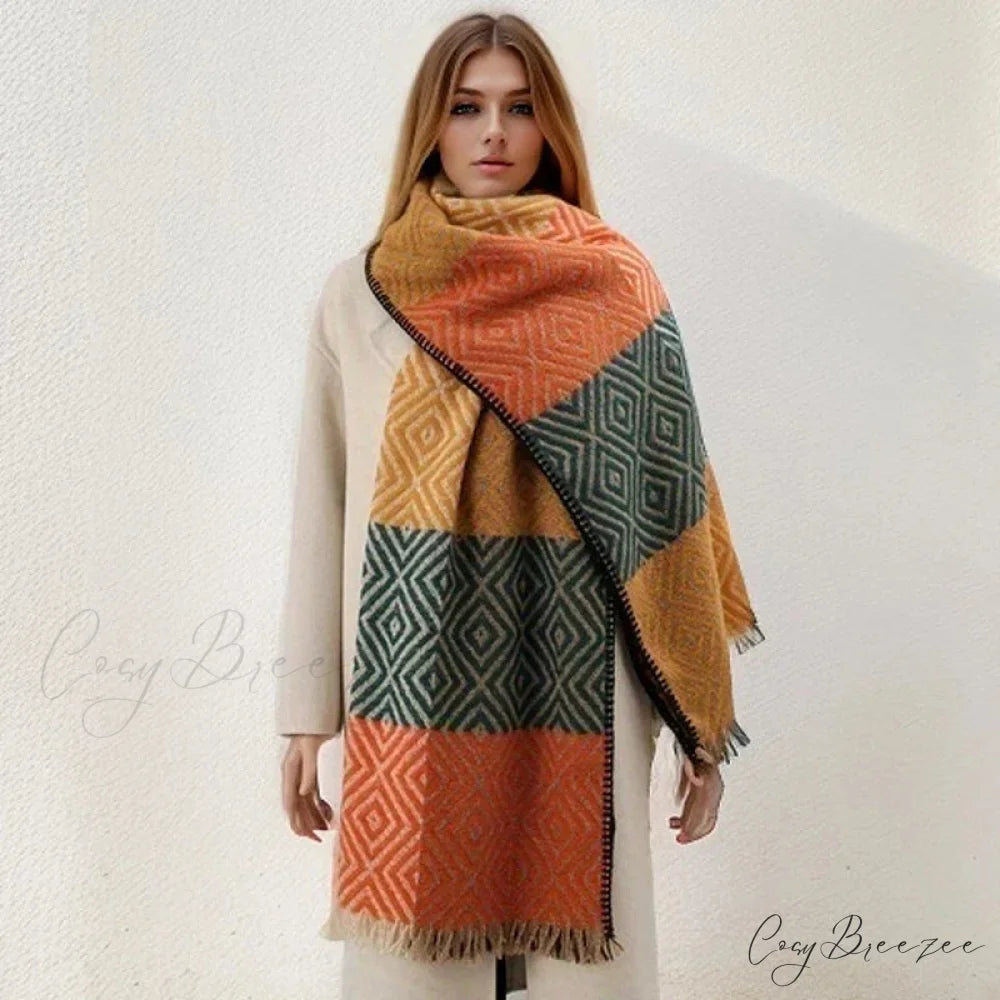 Winter Houndstooth Cashmere Scarf scarf-241228