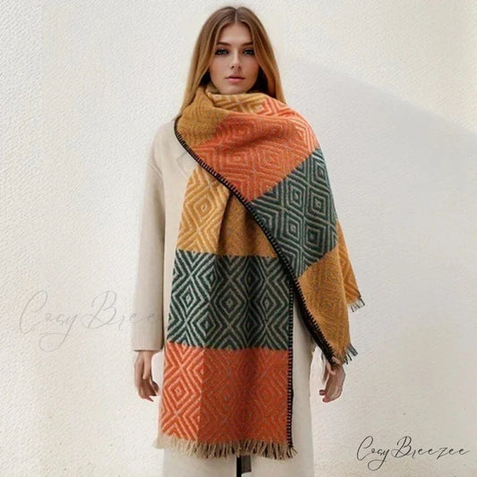 Winter Houndstooth Cashmere Scarf scarf-241228