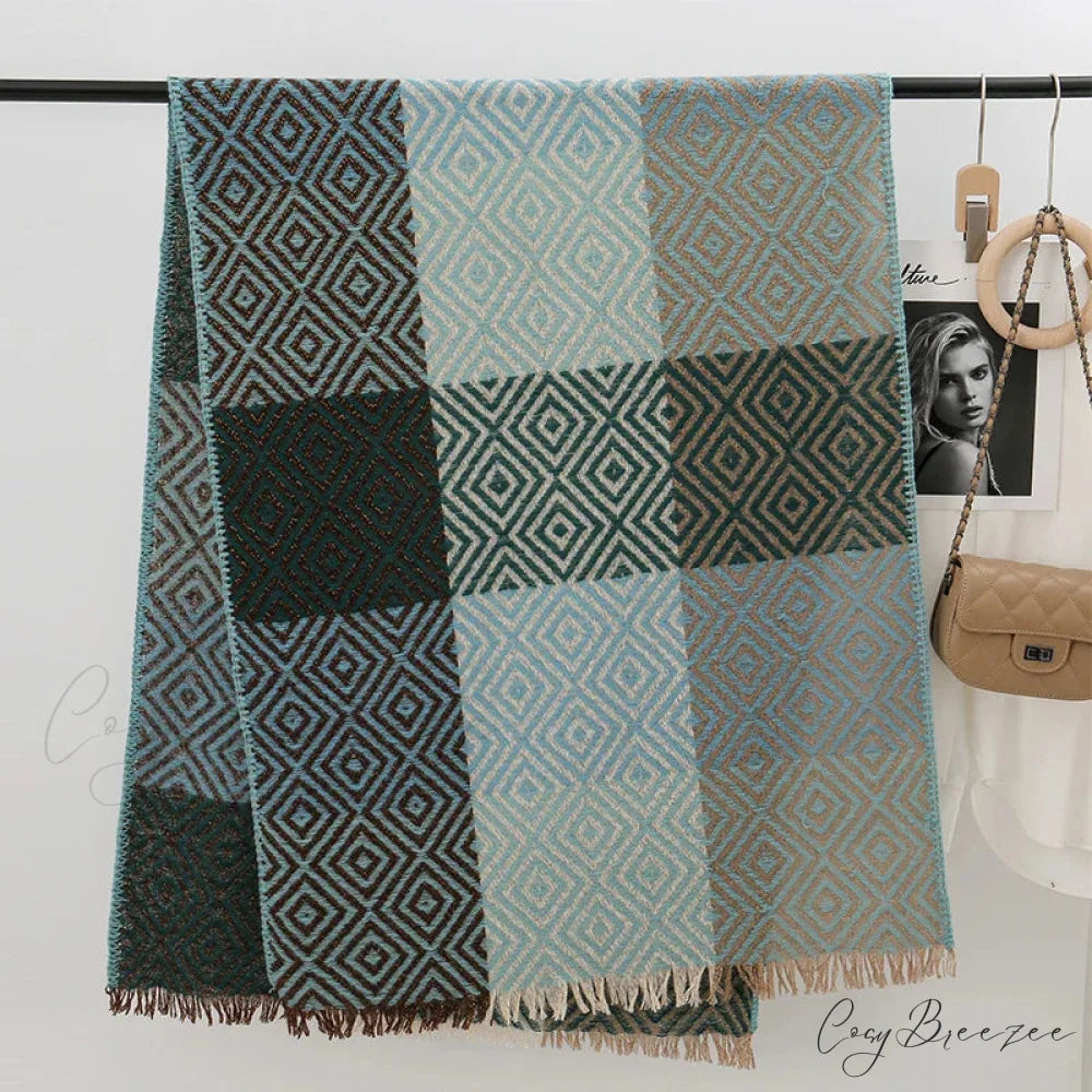 Winter Houndstooth Cashmere Scarf Color4 / 65x200cm scarf-241228