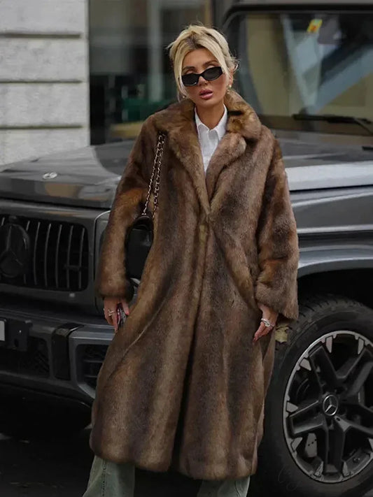 Winter Lapel Loose Long Coat coats-241228