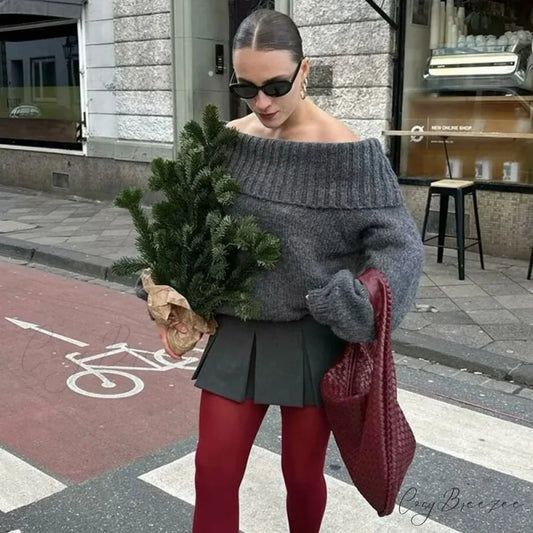 Winter Lapel Short Sweater swraters-241228