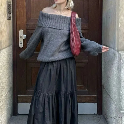 Winter Lapel Short Sweater swraters-241228
