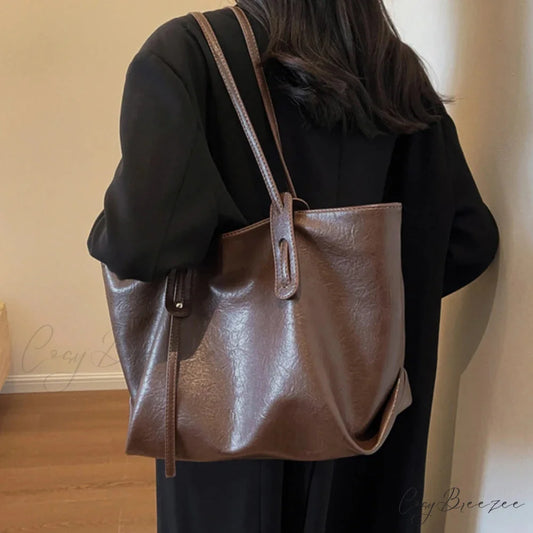Winter Leather Tote Bag shoulder-250126