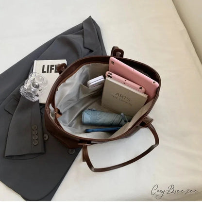 Winter Leather Tote Bag shoulder-250126