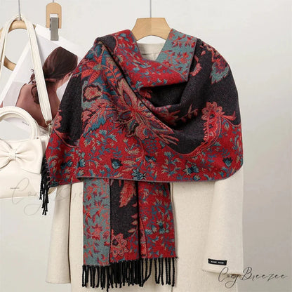 Winter Paisley Cashmere Pashmina Scarf Color1 scarf-241228